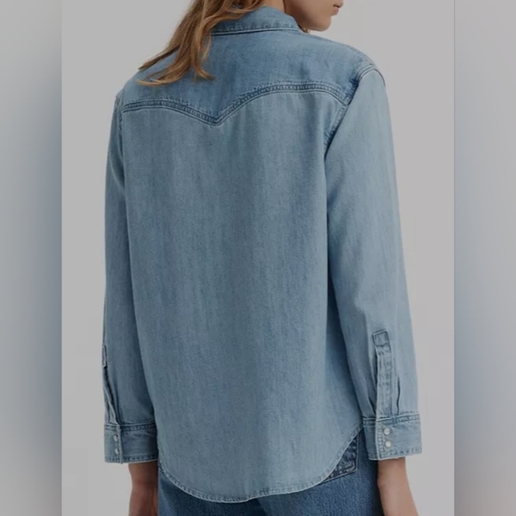Levi's Western Teodora Women's Blue Denim Shirt - Picture 2 of 7